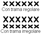 Il ricamo su trama regolare e irregolare